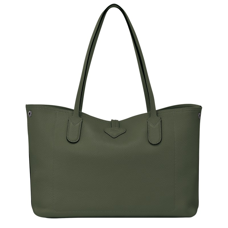 Longchamp Le Roseau Essential L Tote bag - Leather Haki | 4670-IJKTZ