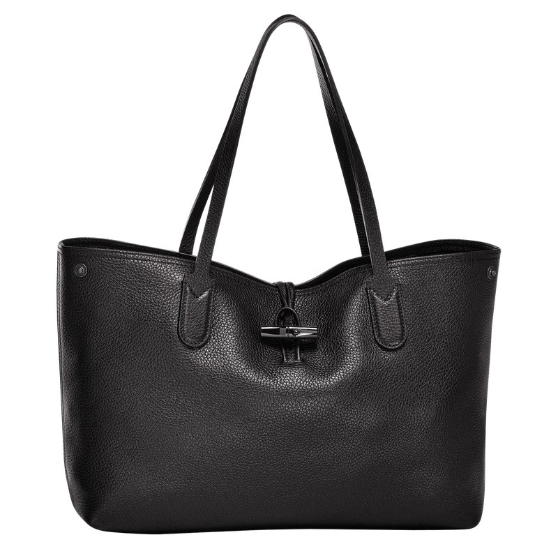 Longchamp Le Roseau Essential L Tote bag - Leather Siyah | 8546-BQEZO