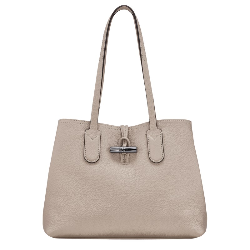 Longchamp Le Roseau Essential M Tote bag - Leather Clay | 8037-FSGYK