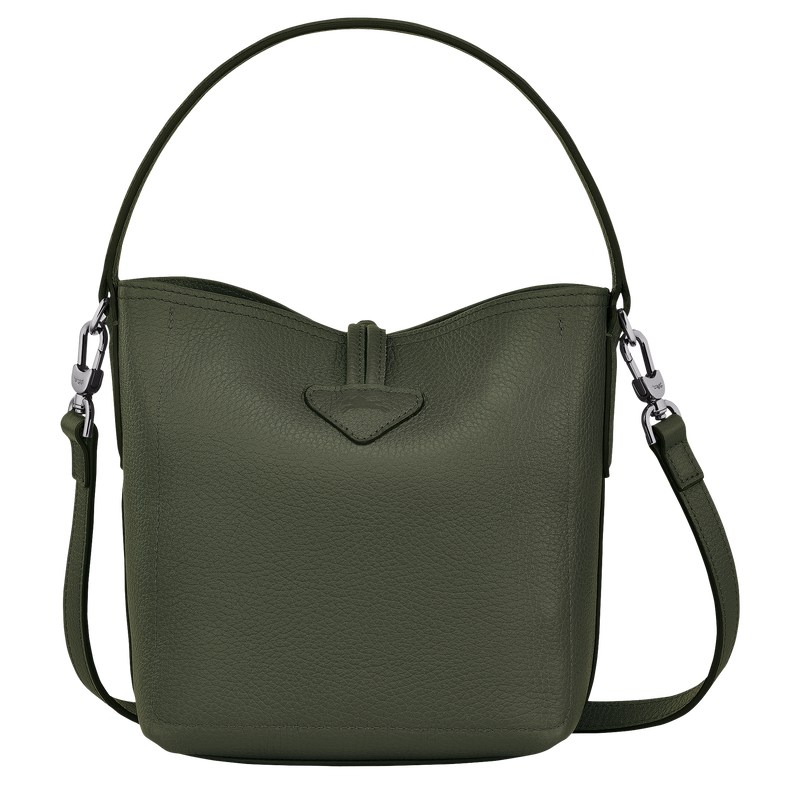 Longchamp Le Roseau Essential XS Bucket bag - Leather Haki | 7413-UXOTM