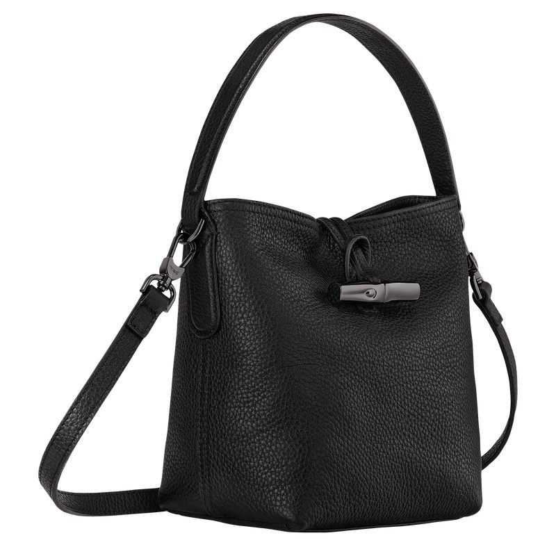 Longchamp Le Roseau Essential XS Bucket bag - Leather Siyah | 0936-SDLFZ