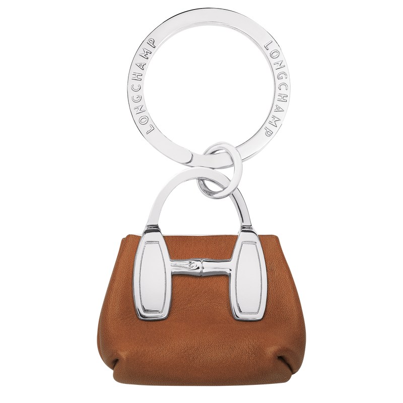 Longchamp Le Roseau Key rings - Leather Cognac | 9175-WLXTO