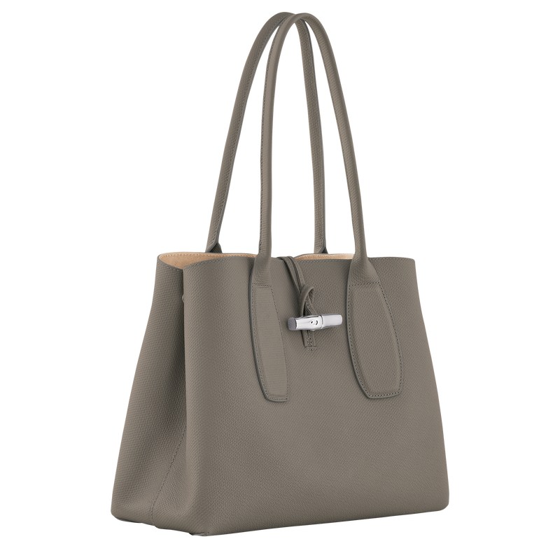 Longchamp Le Roseau L Tote bag - Leather Turtledove | 1938-HDPZS