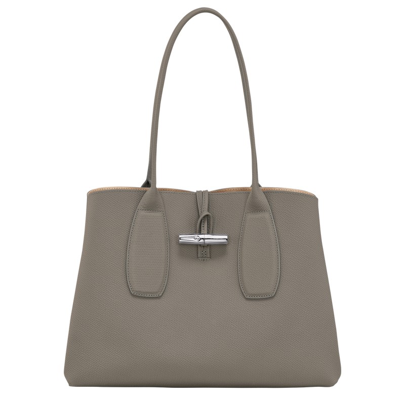 Longchamp Le Roseau L Tote bag - Leather Turtledove | 1938-HDPZS