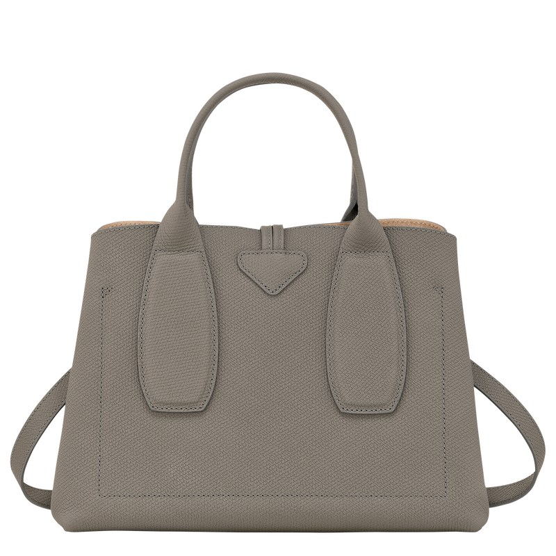 Longchamp Le Roseau M Handbag - Leather Turtledove | 5749-GQLVS