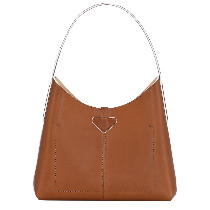 Longchamp Le Roseau M Hobo bag - Leather Cognac | 7285-MWOZN