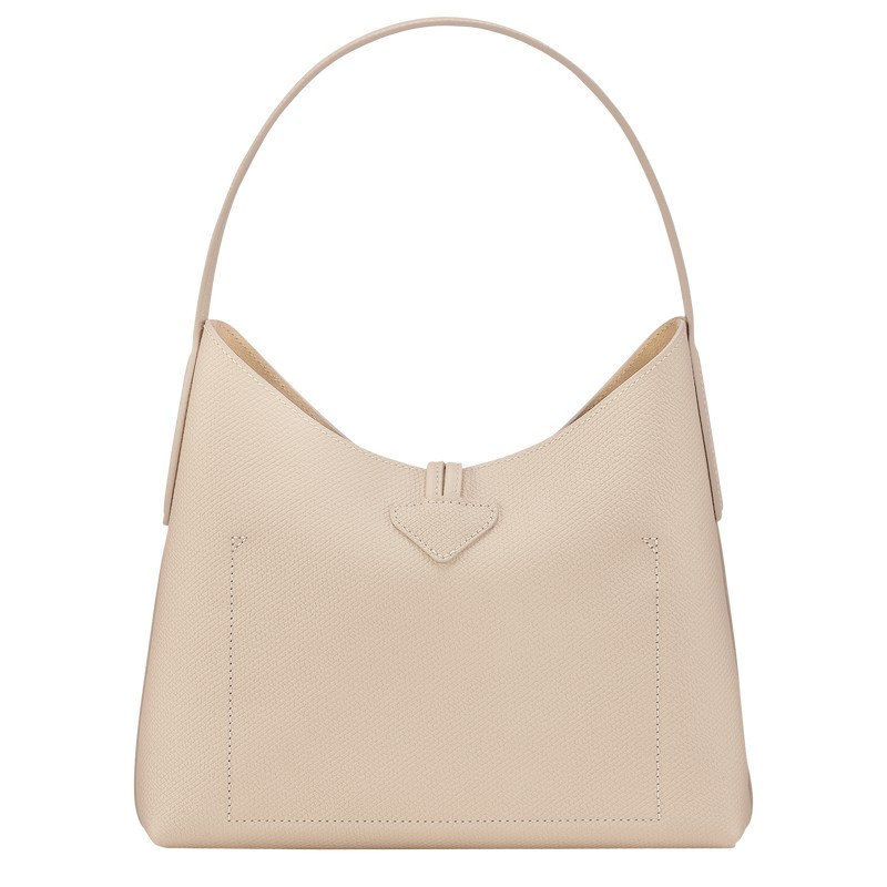 Longchamp Le Roseau M Hobo bag - Leather Paper | 9064-GSXMA