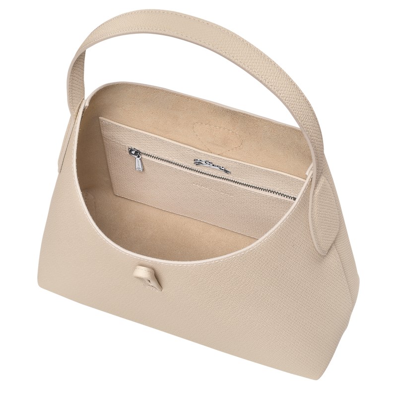 Longchamp Le Roseau M Hobo bag - Leather Paper | 9064-GSXMA