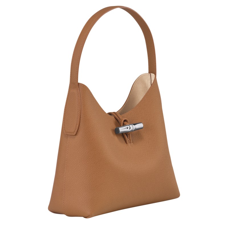 Longchamp Le Roseau M Hobo bag - Leather Natural | 1572-DRVAG