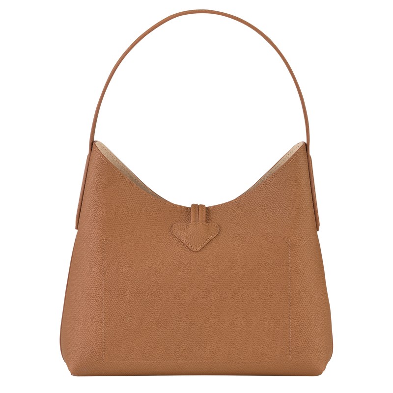 Longchamp Le Roseau M Hobo bag - Leather Natural | 1572-DRVAG