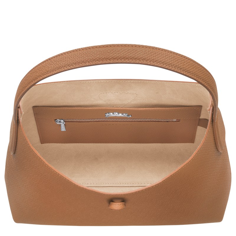 Longchamp Le Roseau M Hobo bag - Leather Natural | 1572-DRVAG