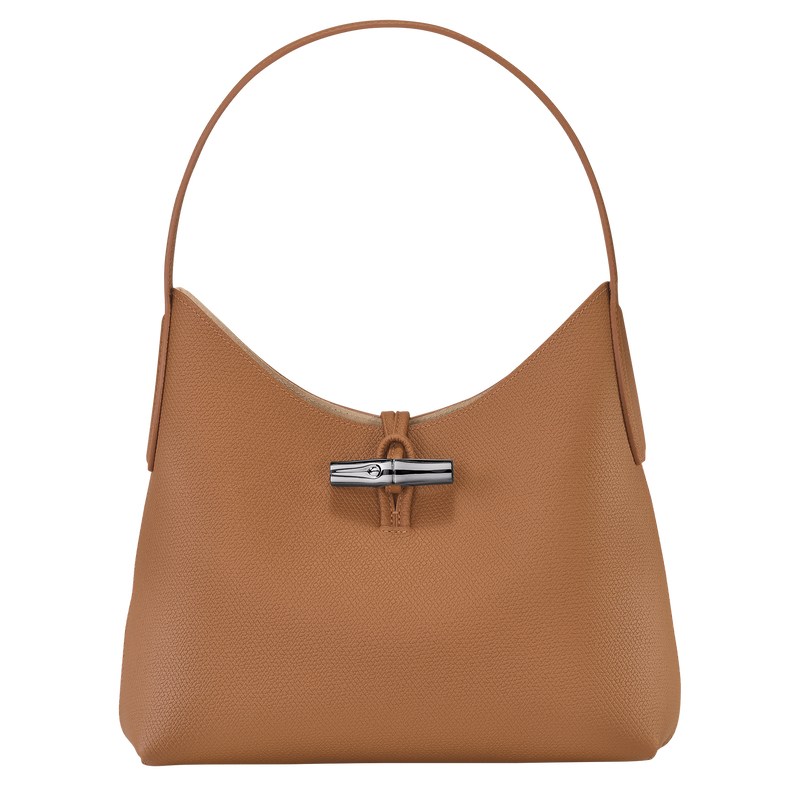 Longchamp Le Roseau M Hobo bag - Leather Natural | 1572-DRVAG