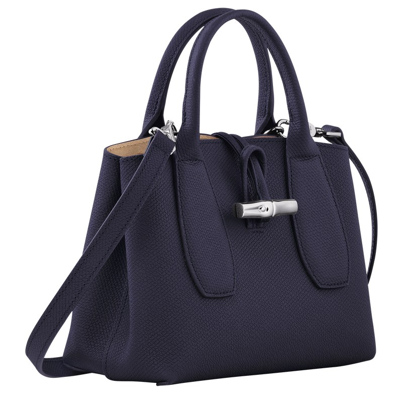 Longchamp Le Roseau S Handbag - Leather Bilberry | 6278-LSTCZ