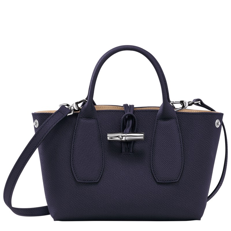 Longchamp Le Roseau S Handbag - Leather Bilberry | 6278-LSTCZ