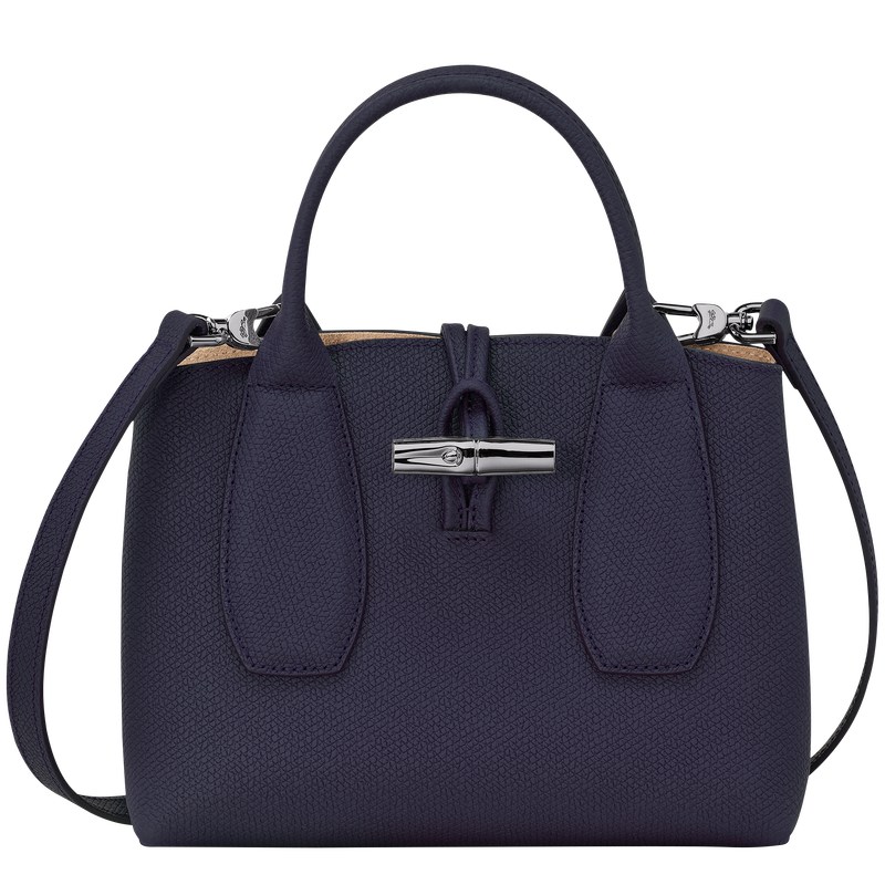 Longchamp Le Roseau S Handbag - Leather Bilberry | 6278-LSTCZ