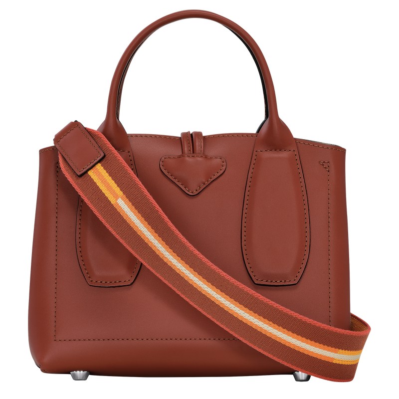 Longchamp Le Roseau S Handbag - Leather Mahogany | 6459-BWSTK