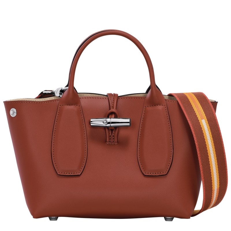 Longchamp Le Roseau S Handbag - Leather Mahogany | 6459-BWSTK