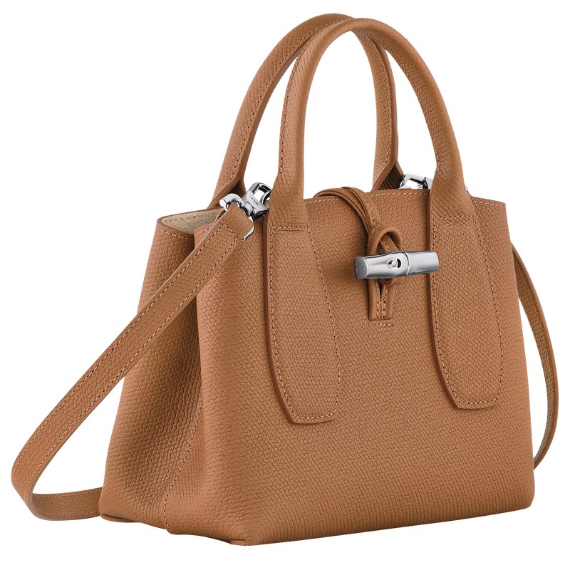 Longchamp Le Roseau S Handbag - Leather Natural | 0932-MJEQP