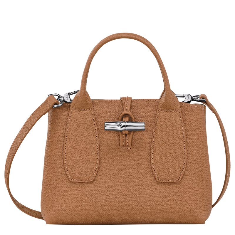 Longchamp Le Roseau S Handbag - Leather Natural | 0932-MJEQP