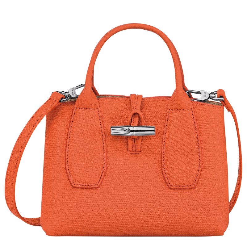 Longchamp Le Roseau S Handbag - Leather Turuncu | 0243-CNDSP