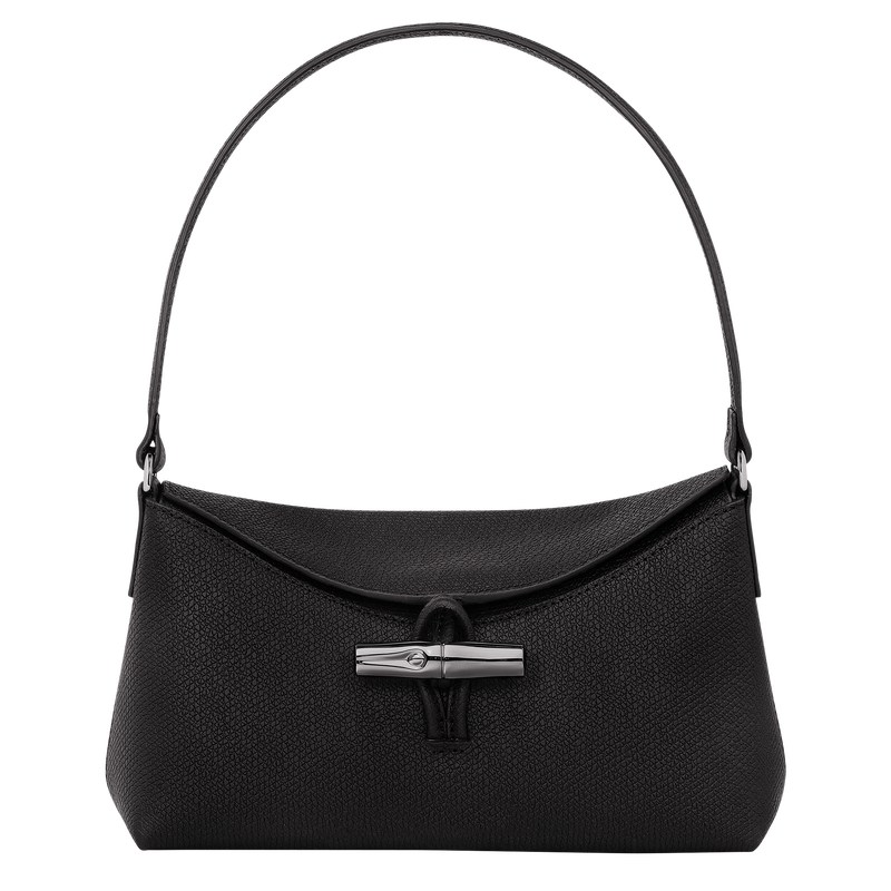 Longchamp Le Roseau S Hobo bag - Leather Siyah | 2756-JEKPU