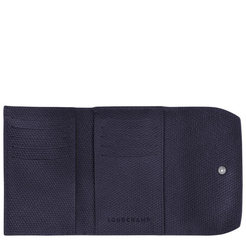 Longchamp Le Roseau Wallet - Leather Bilberry | 2103-NWVMG