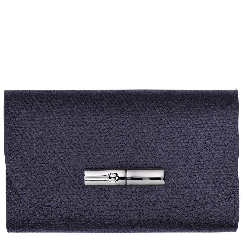 Longchamp Le Roseau Wallet - Leather Bilberry | 2103-NWVMG