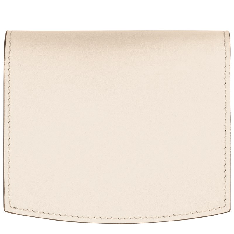 Longchamp Le Roseau Wallet - Leather Ecru | 9016-ATZQE