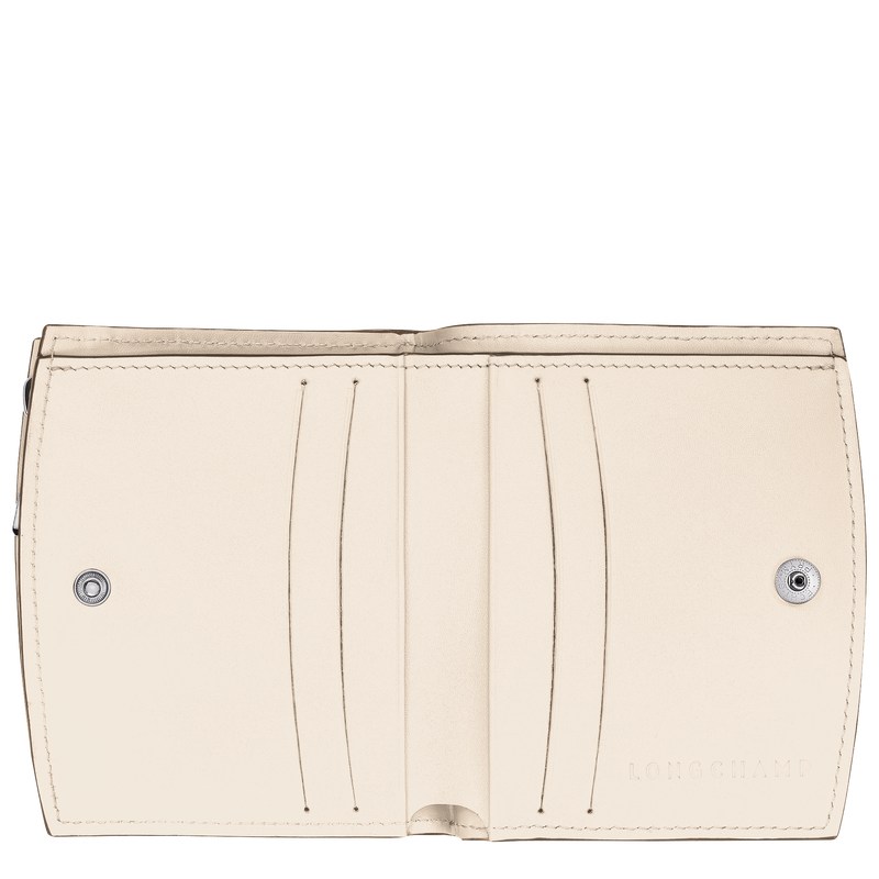 Longchamp Le Roseau Wallet - Leather Ecru | 9016-ATZQE