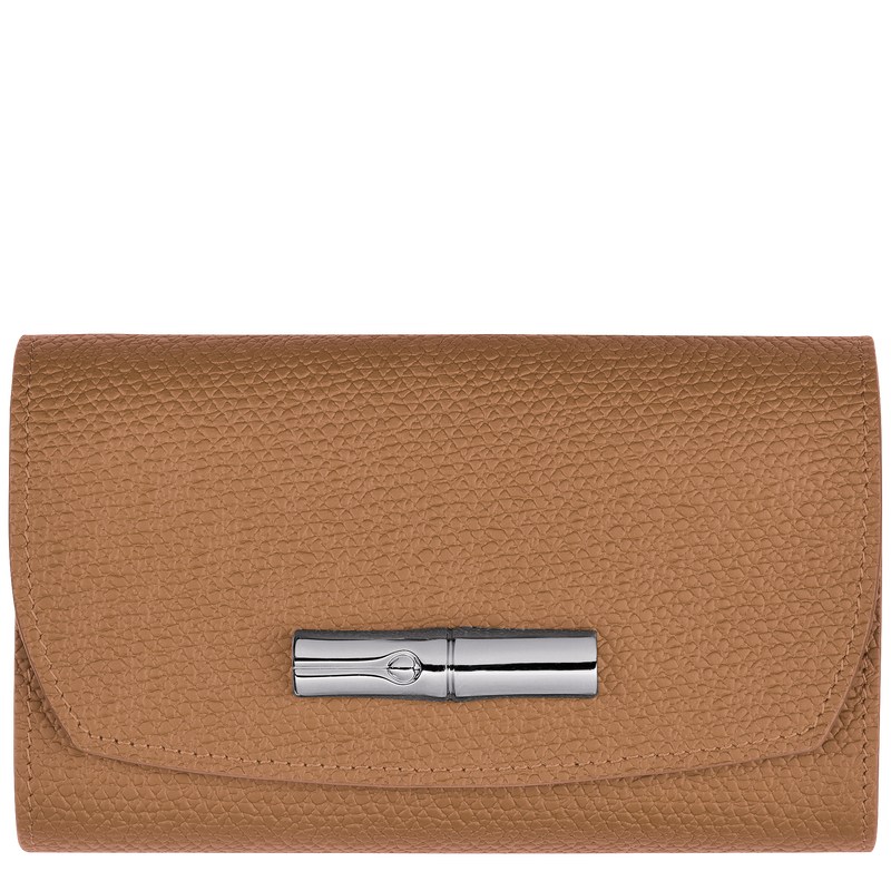 Longchamp Le Roseau Wallet - Leather Natural | 6147-DVQHS