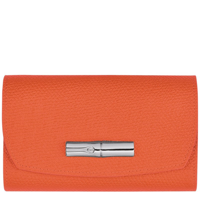 Longchamp Le Roseau Wallet - Leather Turuncu | 9802-XNPVY