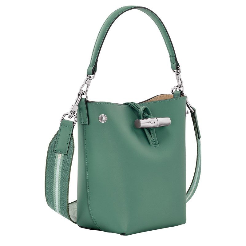 Longchamp Le Roseau XS Bucket bag - Leather Sage | 3874-RVWUH