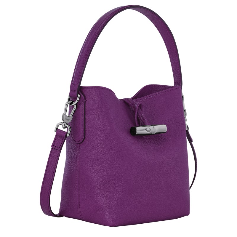 Longchamp Le Roseau XS Bucket bag - Leather Violet | 2703-HBLTO