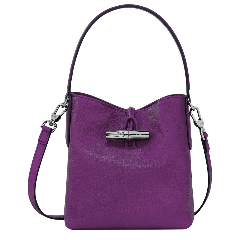 Longchamp Le Roseau XS Bucket bag - Leather Violet | 2703-HBLTO