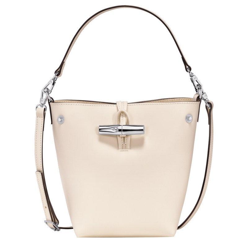 Longchamp Le Roseau XS Bucket bag - Leather Ecru | 4867-LSMDX