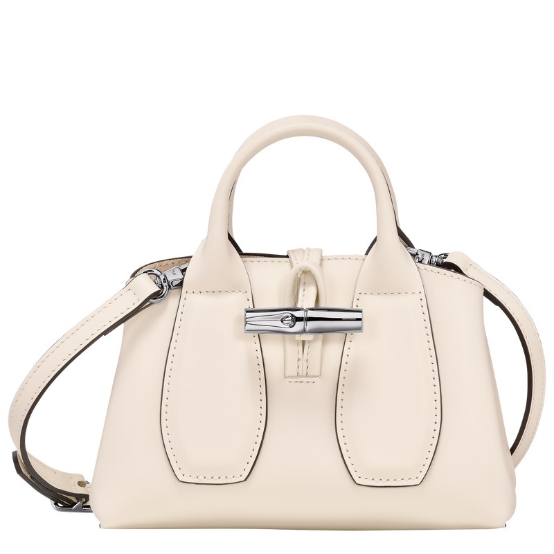 Longchamp Le Roseau XS Handbag - Leather Ecru | 1462-BWZID