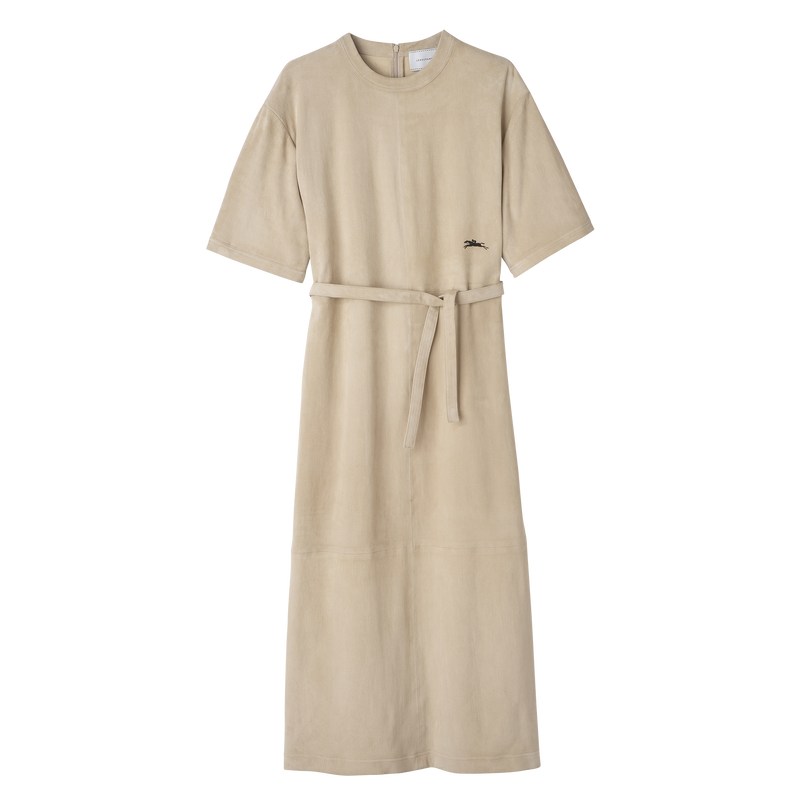 Longchamp Leather long dress - Leather Linen | 3581-RPSBH