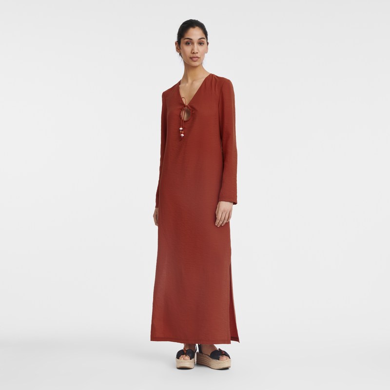 Longchamp Long dress - Crepe Sienna | 9657-HWUAJ