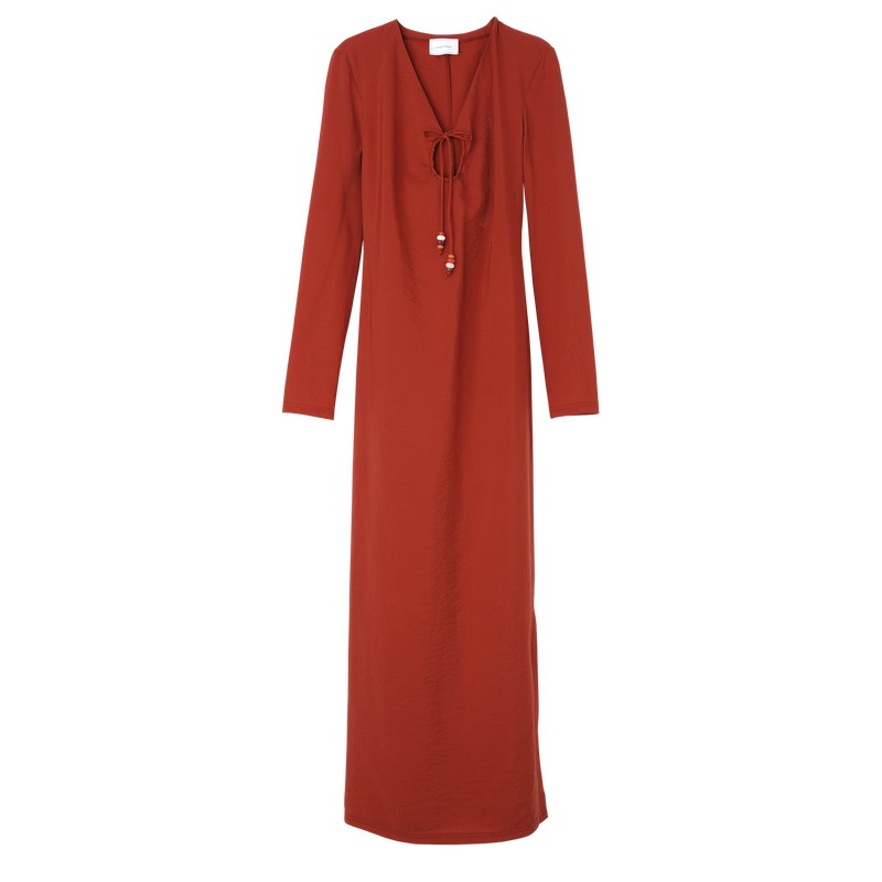 Longchamp Long dress - Crepe Sienna | 9657-HWUAJ