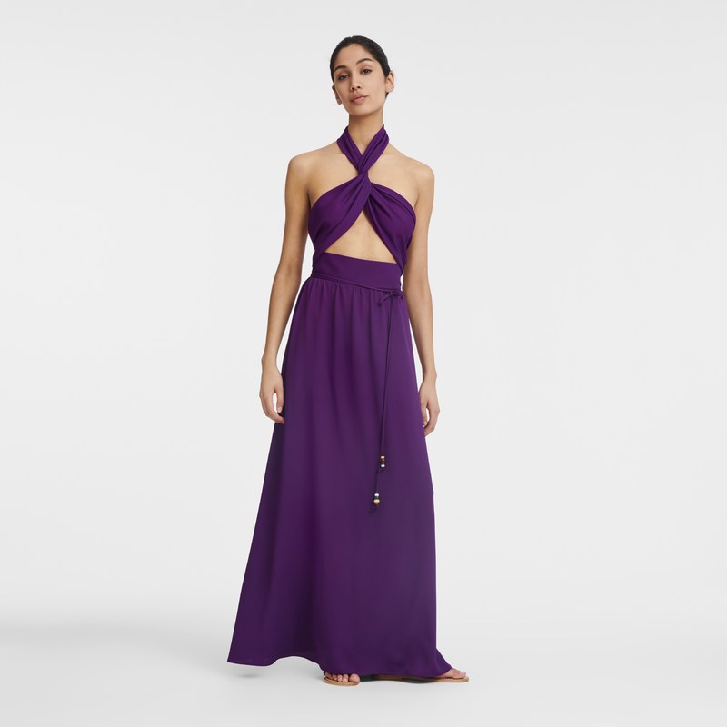 Longchamp Long dress - Crepe Violet | 2097-TKZMO