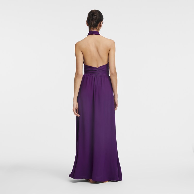 Longchamp Long dress - Crepe Violet | 2097-TKZMO