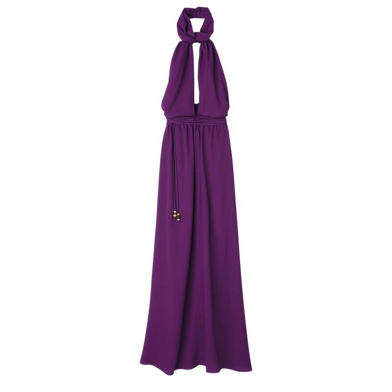 Longchamp Long dress - Crepe Violet | 2097-TKZMO