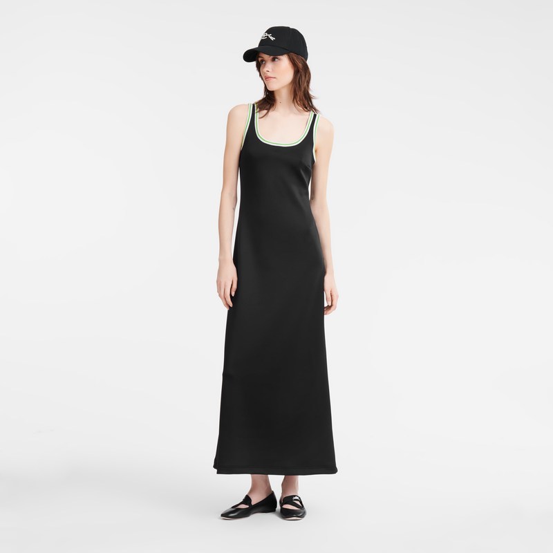 Longchamp Long dress - Jersey Siyah | 8304-RWBEG