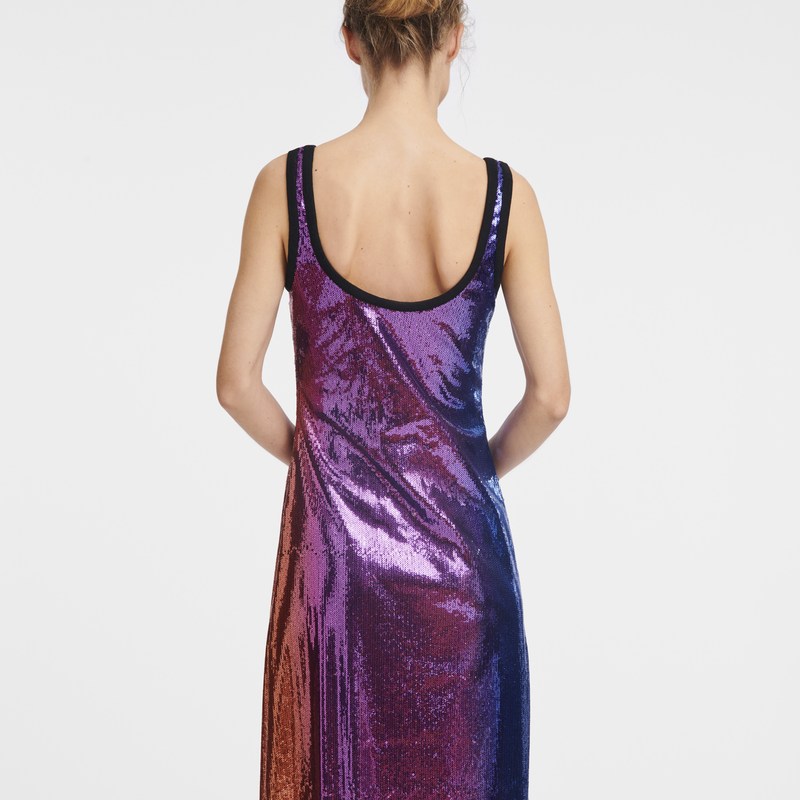 Longchamp Long dress - Sequin Renkli | 5704-RSWUB