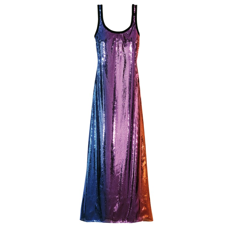 Longchamp Long dress - Sequin Renkli | 5704-RSWUB