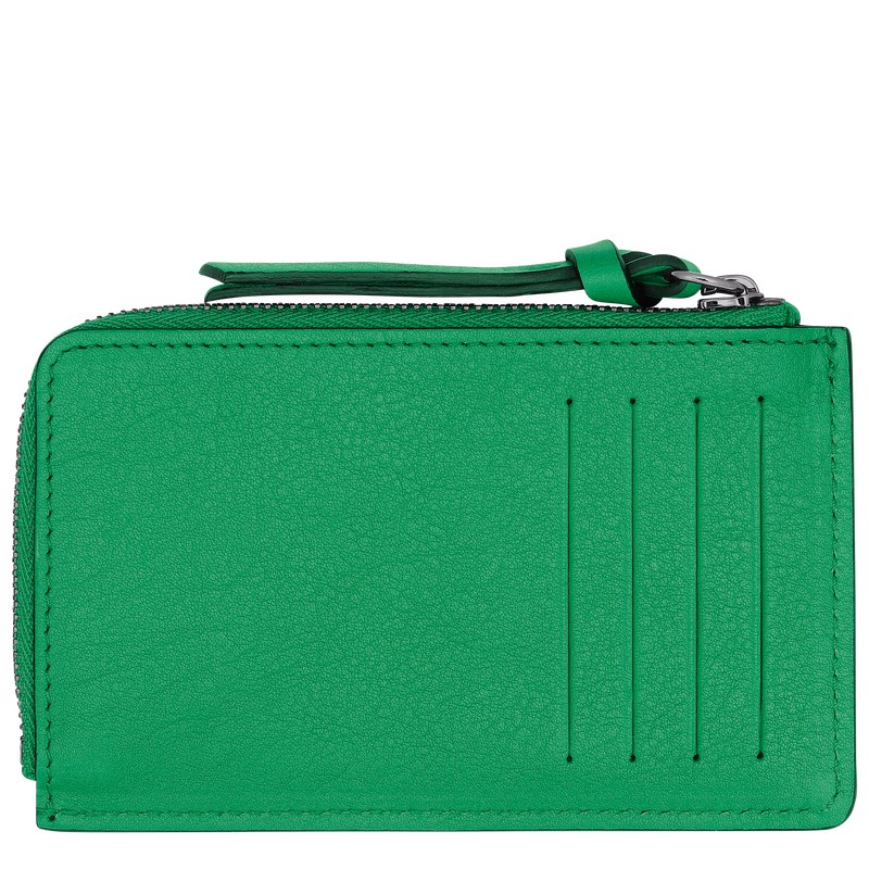 Longchamp Longchamp 3D Card holder - Leather Yeşil | 5483-NSBRY