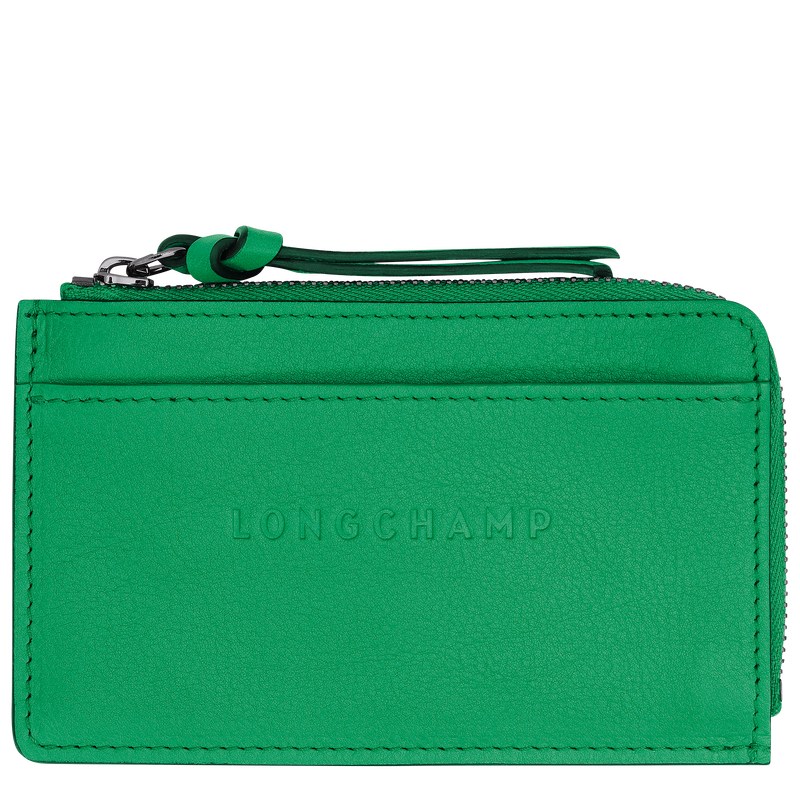 Longchamp Longchamp 3D Card holder - Leather Yeşil | 5483-NSBRY