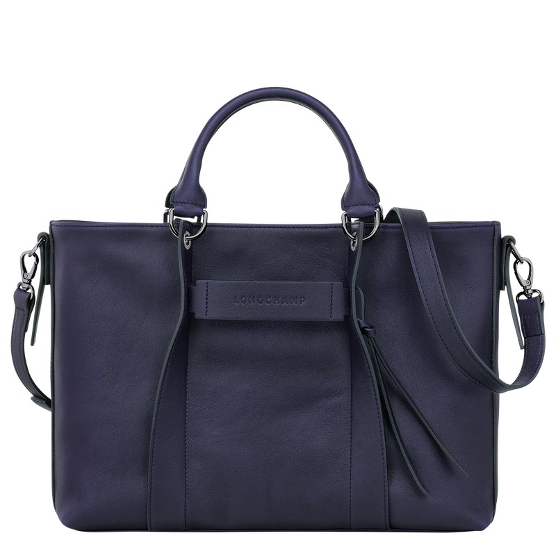 Longchamp Longchamp 3D L Handbag - Leather Bilberry | 1769-KFOIU