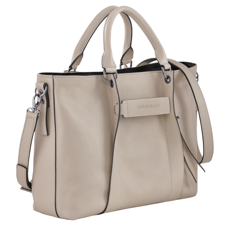 Longchamp Longchamp 3D L Handbag - Leather Clay | 5607-BTFXN