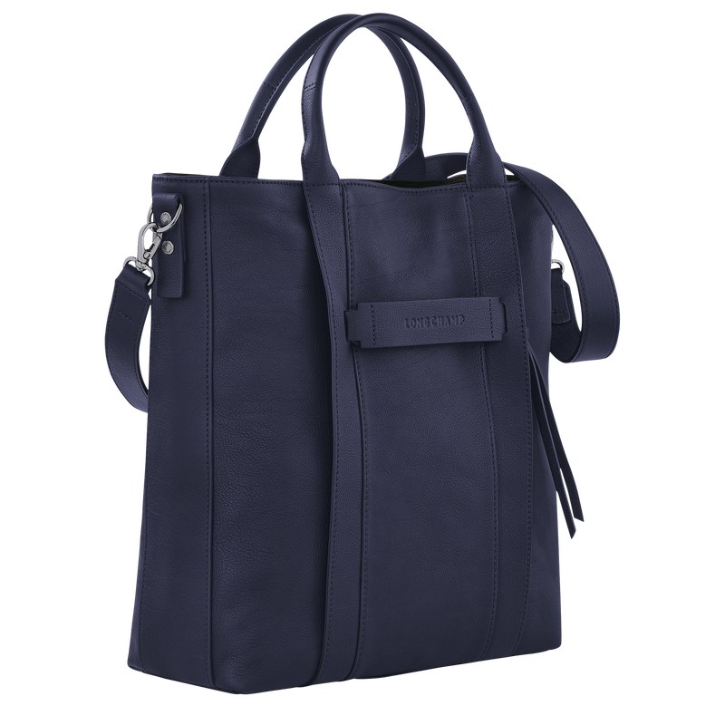 Longchamp Longchamp 3D L Tote bag - Leather Bilberry | 4216-NKBPA